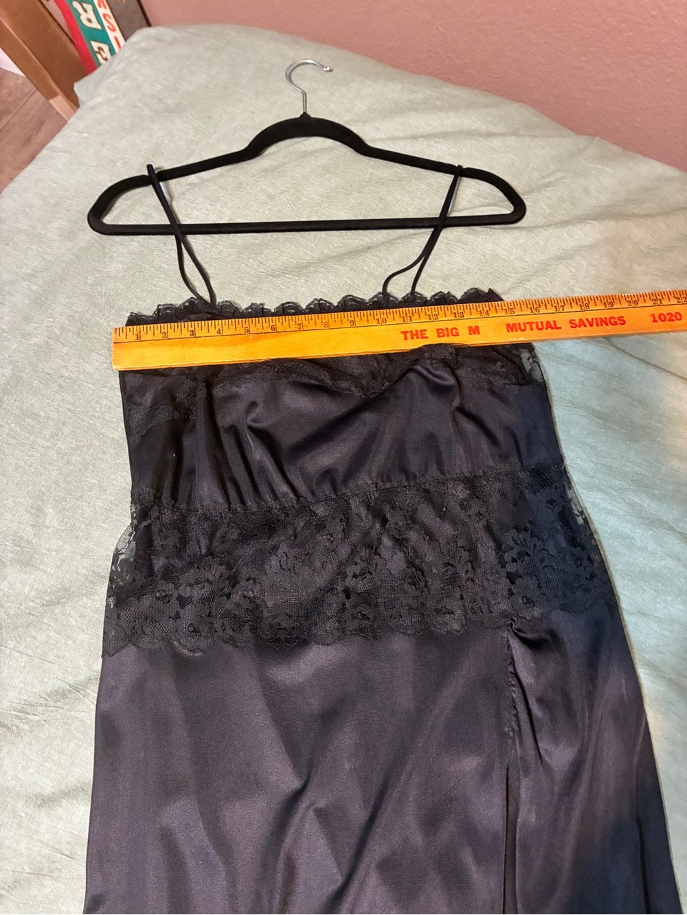 Vintage Wondermaid High Slit Maxi Slip Dress Nightgown - Picture 8 of 10